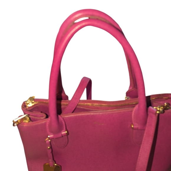 Lauren Ralph Lauren Pink Tote with Gold Accents *Slight Flaw* - Picture 2 of 15